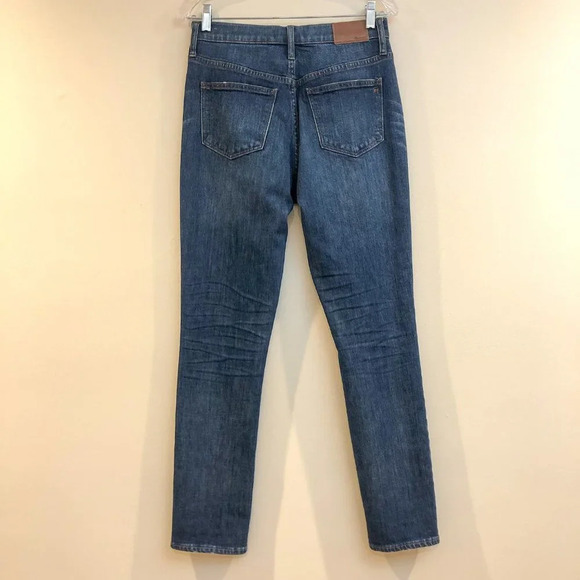 Madewell The High Rise Slim Boyjean Classic Dark Wash Denim Jeans Women's 26 - Picture 8 of 10